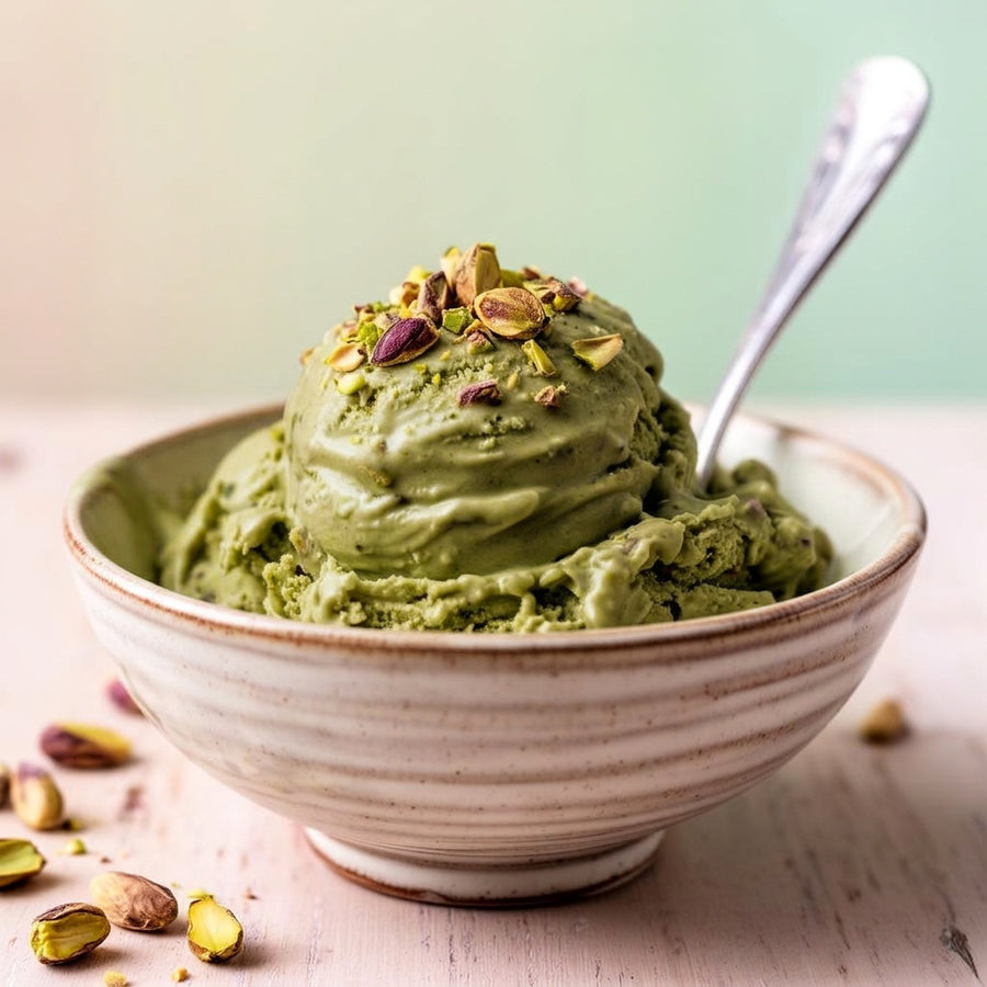 Helado casero rápido de pistacho (sin máquina)