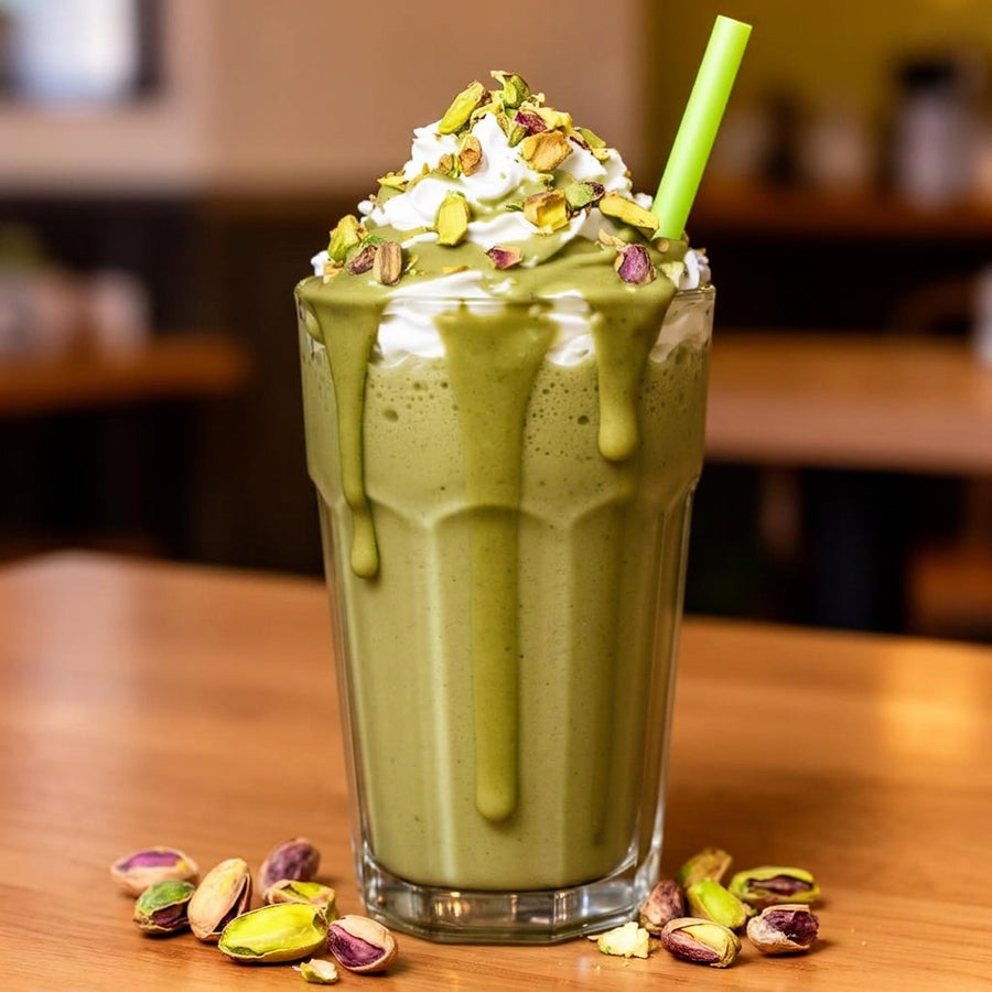 Milkshake de pistacho estilo cafetería