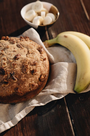Budín de banana con nocciola