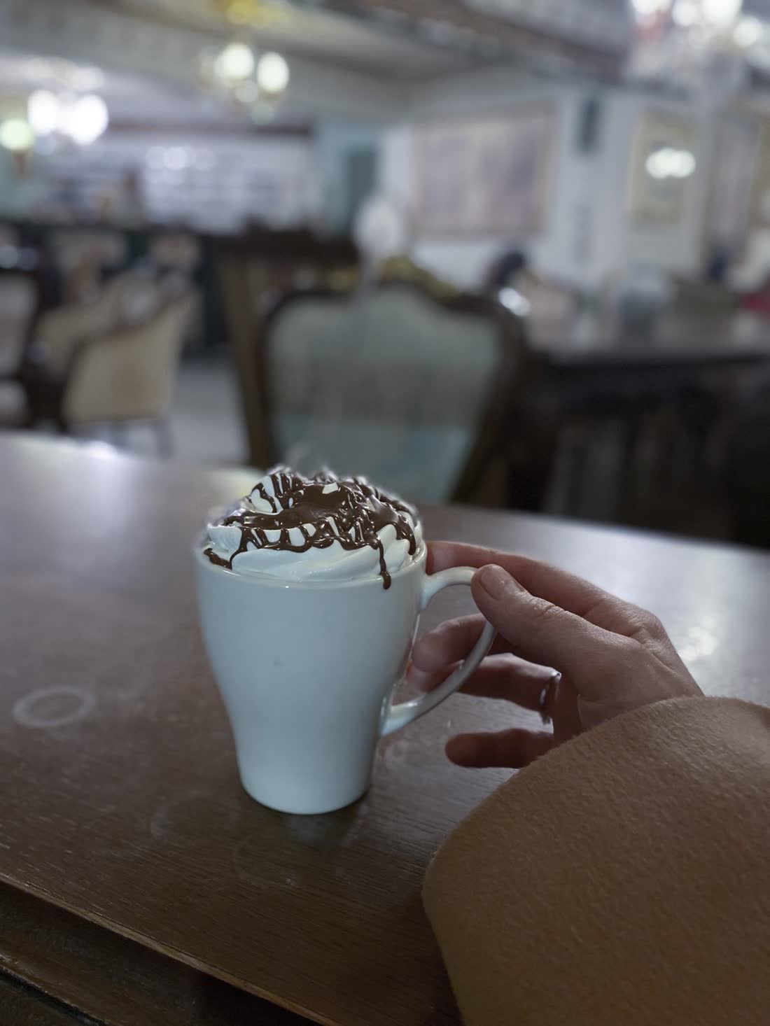 Chocolatada caliente de avellana