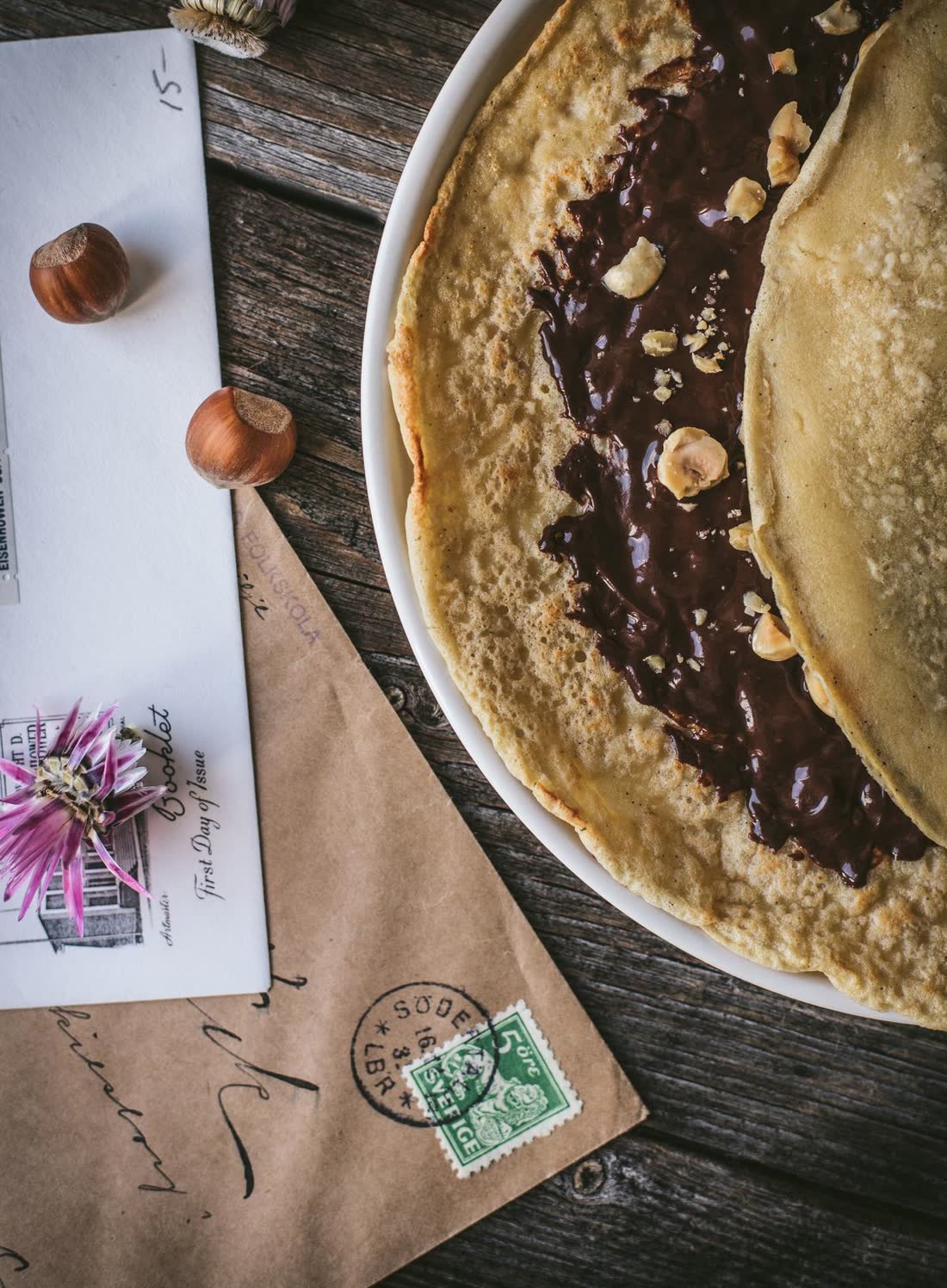 Crepes de nocciola y banana