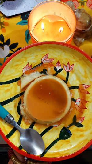 Flan de pistacho