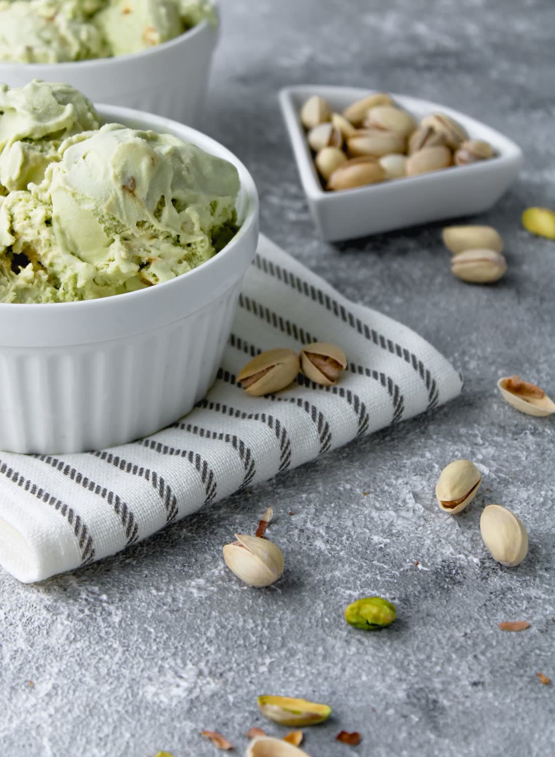 Helado de pistacho sin máquina