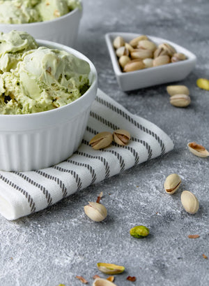 Helado de pistacho sin máquina