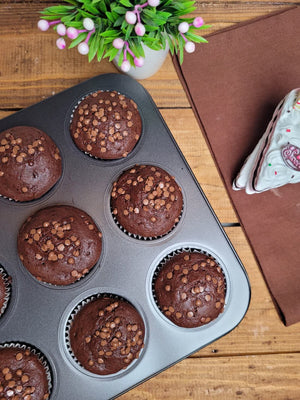 Muffins con corazón de nocciola