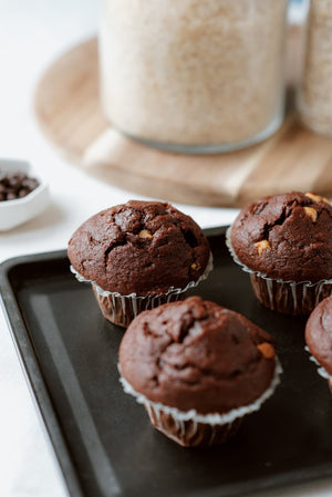 Muffins con corazón de nocciola