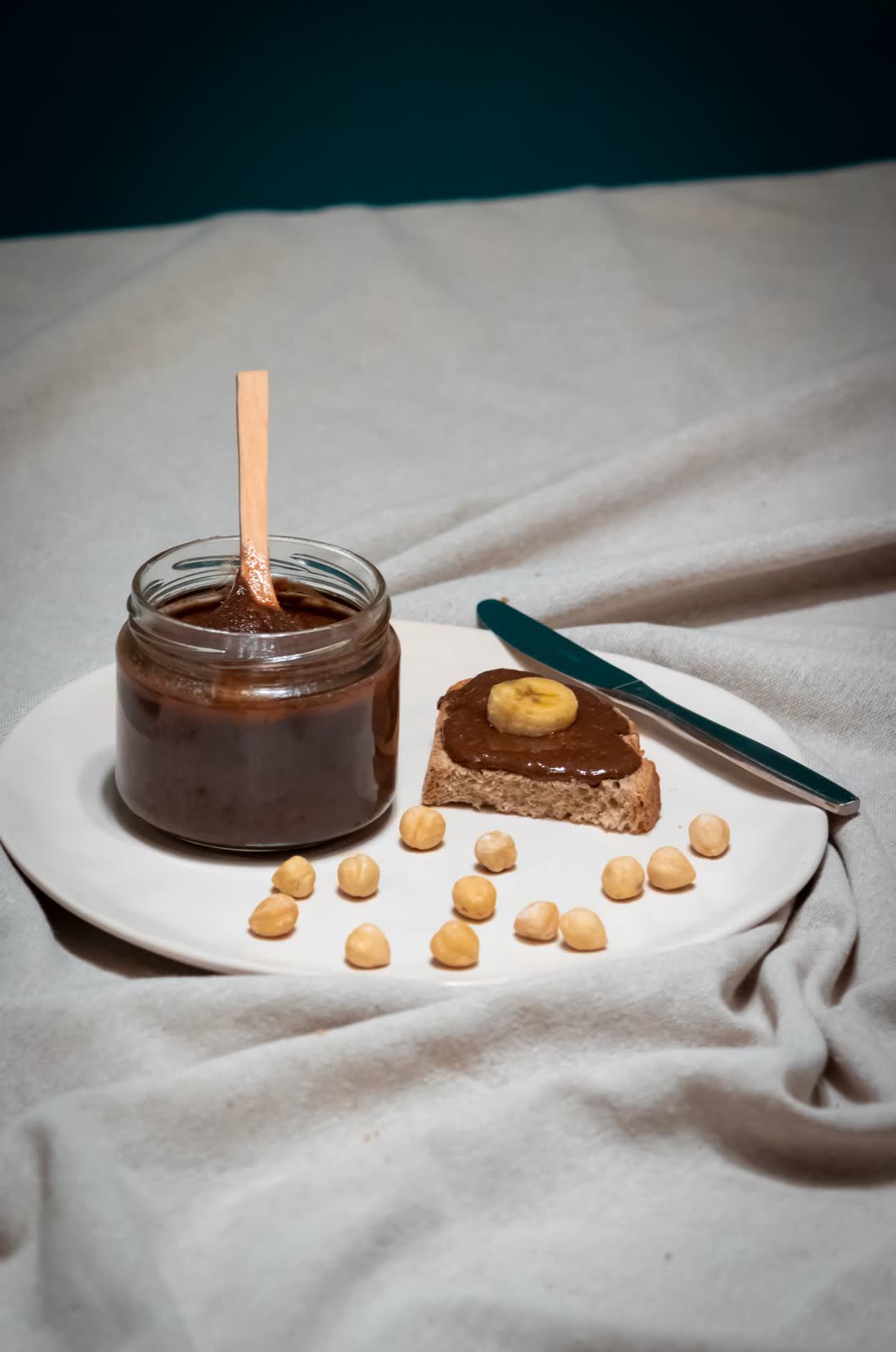 Tostada de nocciola y banana